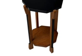 Art Deco Amsterdamse School Octagonal Pedestal Table, 1920s